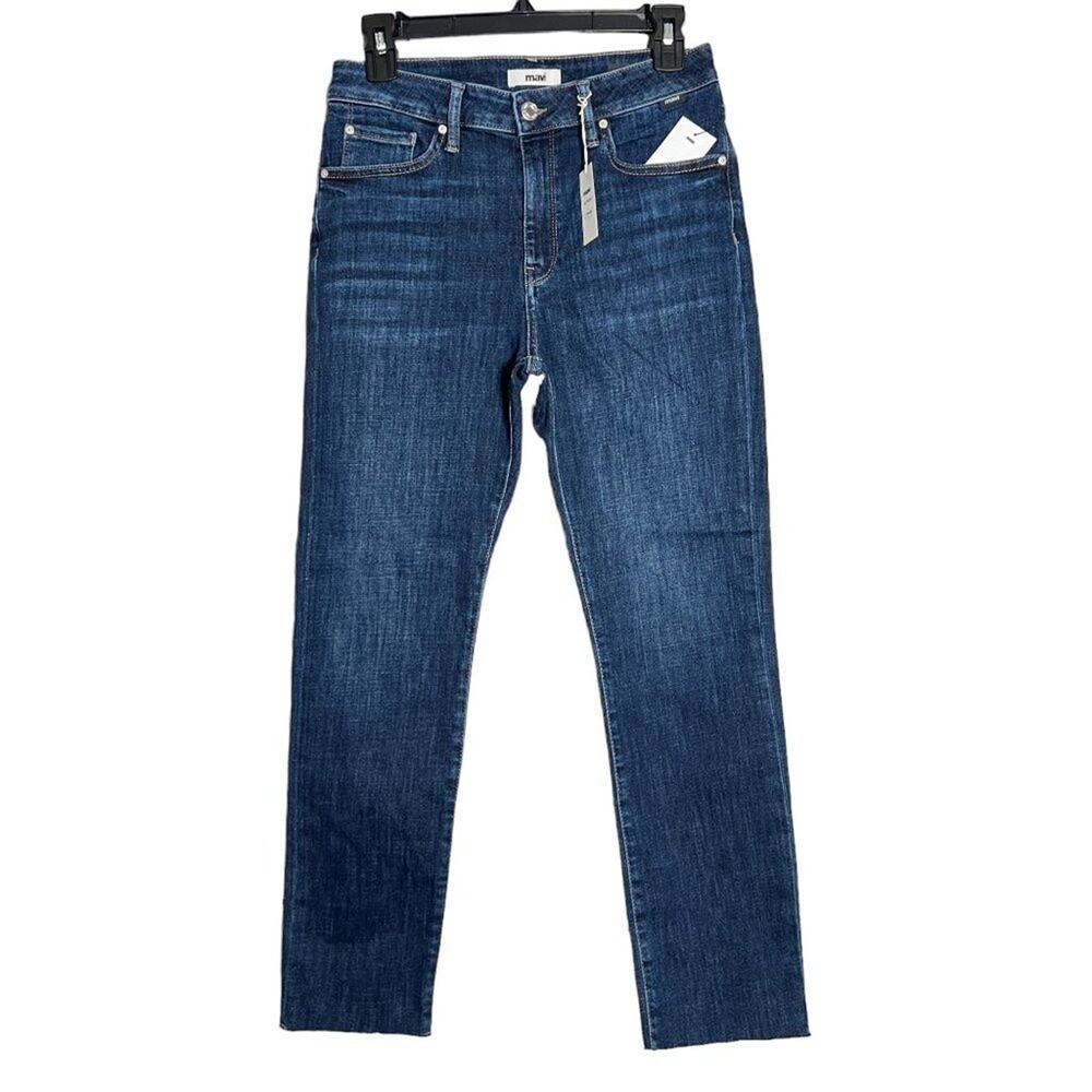 NWT MAVI VIOLA High Rise Slim Straight Jeans SIZE 27 Dark Wash Tencel Denim